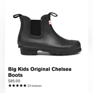 NWT Hunter Kids Chelsea Boots US13